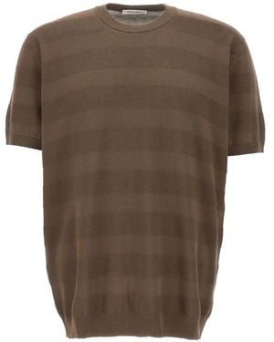Kangra Striped Short-Sleeve T-Shirt - Brown