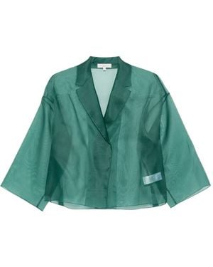 Antonelli Emma V-Neck Oversized Jacket - Green
