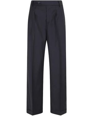 Briglia 1949 Pleated Turned-Up Trousers - Blue