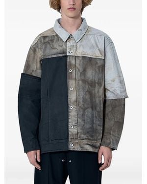 Rick Owens Long-Sleeve Buttoned Overshirt - Grey