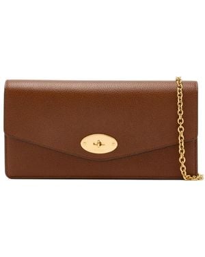 Mulberry Darley Chain-Strap Clutch Bag - Brown