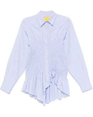 Marques'Almeida Chemise À Fronces - Bleu