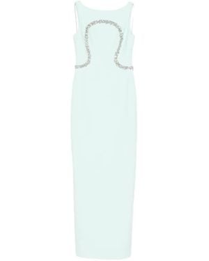 Safiyaa Embellished Sleeveless Midi Dress - White