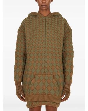 Isa Boulder Quilted Hoodie - Green