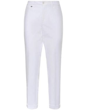 Fay Buttoned Pants - White