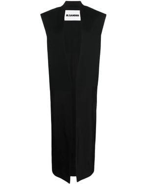 Jil Sander Single-Breasted Tailored Vest - Black