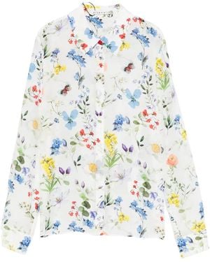 Alice + Olivia Willa Floral Blouse - White