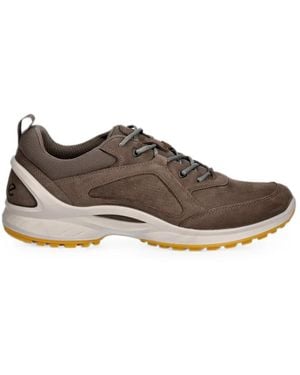 Ecco Biom Energi Perforated Leather Sneakers - Brown