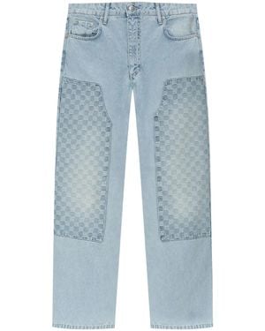 MISBHV Monogram-Pattern Jeans - Blue