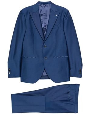Luigi Bianchi Notched-Lapel Suit - Blue