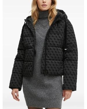 Guess 4G-Logo Puffer Jacket - Black