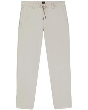 BOSS Drawstring-Waist Chino Trousers - White