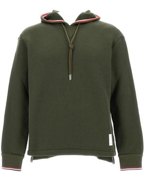Thom Browne Sudadera con capucha y parche del logo - Verde