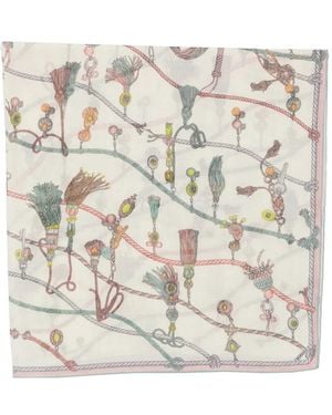 Versace Hanging Out Print Shawl - Natural