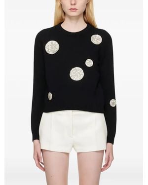 Valentino Garavani Embellished Wool Sweater - Black