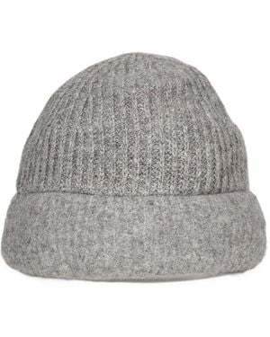Hed Mayner Ribbed-Knit Beanie Hat - Grey