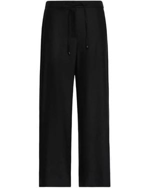 Max Mara Drawstring Wide-Leg Pants - Black