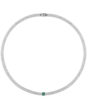 Officina Bernardi Collar Enigma Con Esmeralda - Blanco