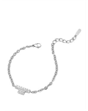 Trussardi Logo-Detail Bracelet - White
