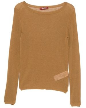Max Mara Fiorito Boat-Neck Long-Sleeve Jumper - Natural