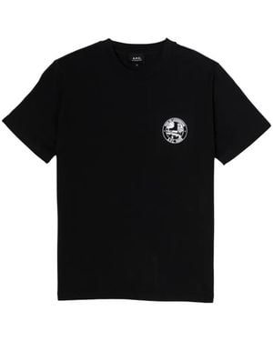 A.P.C. Graphic-Print T-Shirt - Black