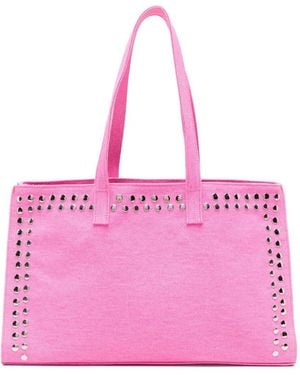 GIMAGUAS Medium Stud-Embellished Tote Bag - Pink