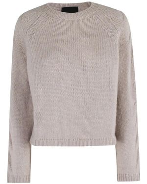 Roberto Collina Cable-Knit Raglan-Sleeve Sweater - White
