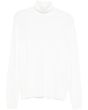 Malo Strickoberteil mit Rollkragen - Weiß