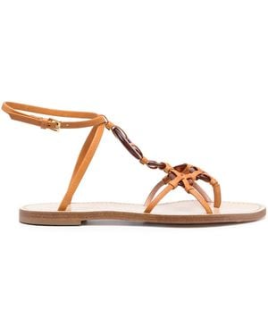 Alberta Ferretti Plexi-Rings Embellished Sandals - Brown