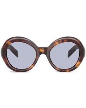 Prada Round-Frame Sunglasses - Brown