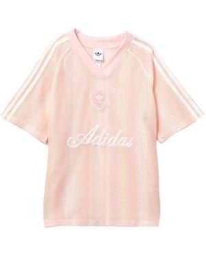 adidas Summer Glow Knitted T-Shirt - Pink