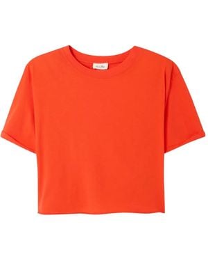 American Vintage Apoly T-Shirt Met Korte Mouwen - Oranje