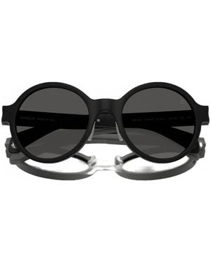 Moncler Round-Frame Sunglasses - Black