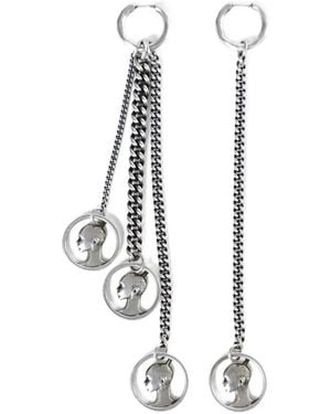 Ann Demeulemeester Pendientes Ebby Coin - Blanco