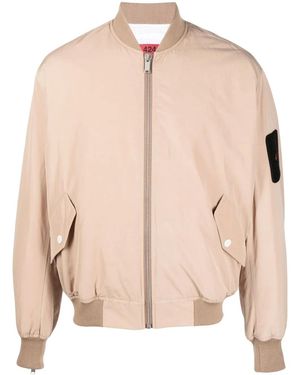 424 Logo-Patch Quilted Bomber Jacket - Pink
