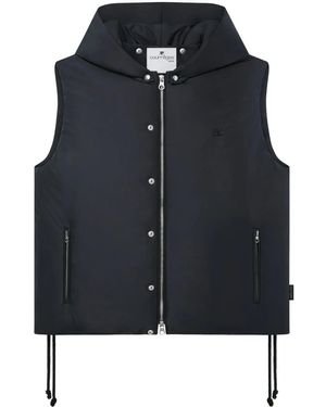Courreges Logo-Patch Padded Gilet - Black