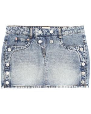 Isabel Marant Jeans-Minirock Mit Zierknöpfen - Blau