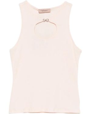 Twinset Cutout-Detail Top - Pink