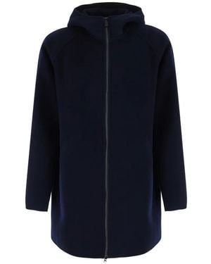 Aspesi Hooded Raglan-Sleeve Coat - Blue
