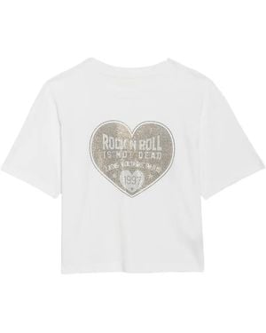 Zadig & Voltaire Taida Heart-Print T-Shirt - White