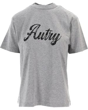 Autry Script-Logo T-Shirt - Grey