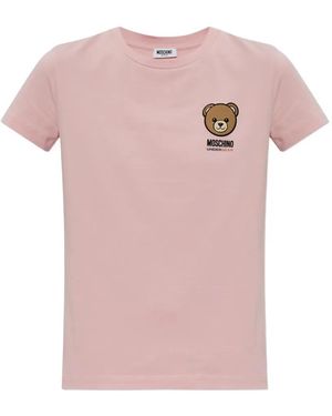 Moschino Teddy Bear Patch T-shirt - Pink