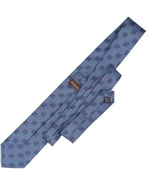 Elizabetta Siena Jacquard-Woven Tie - Blue
