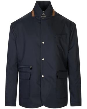 Kiton High-Neck Jacket - Blue