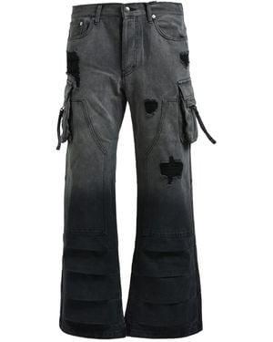 BREATH Distressed Cargo Pants - Grey