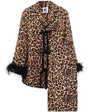 Sleeper Pijama con ribete de plumas - Negro
