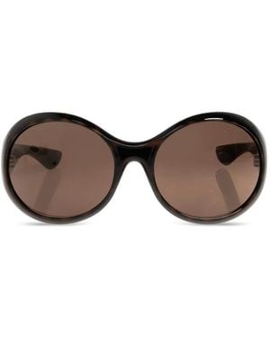 McQueen Kate Round Sunglasses - Brown