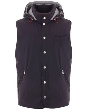 Brunello Cucinelli Hooded Down Gilet - Blue