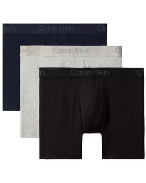 Calvin Klein Set de 3 bóxeres con logo en la cinturilla - Azul