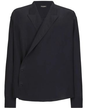 Dolce & Gabbana ラップシルクシャツ - ブラック